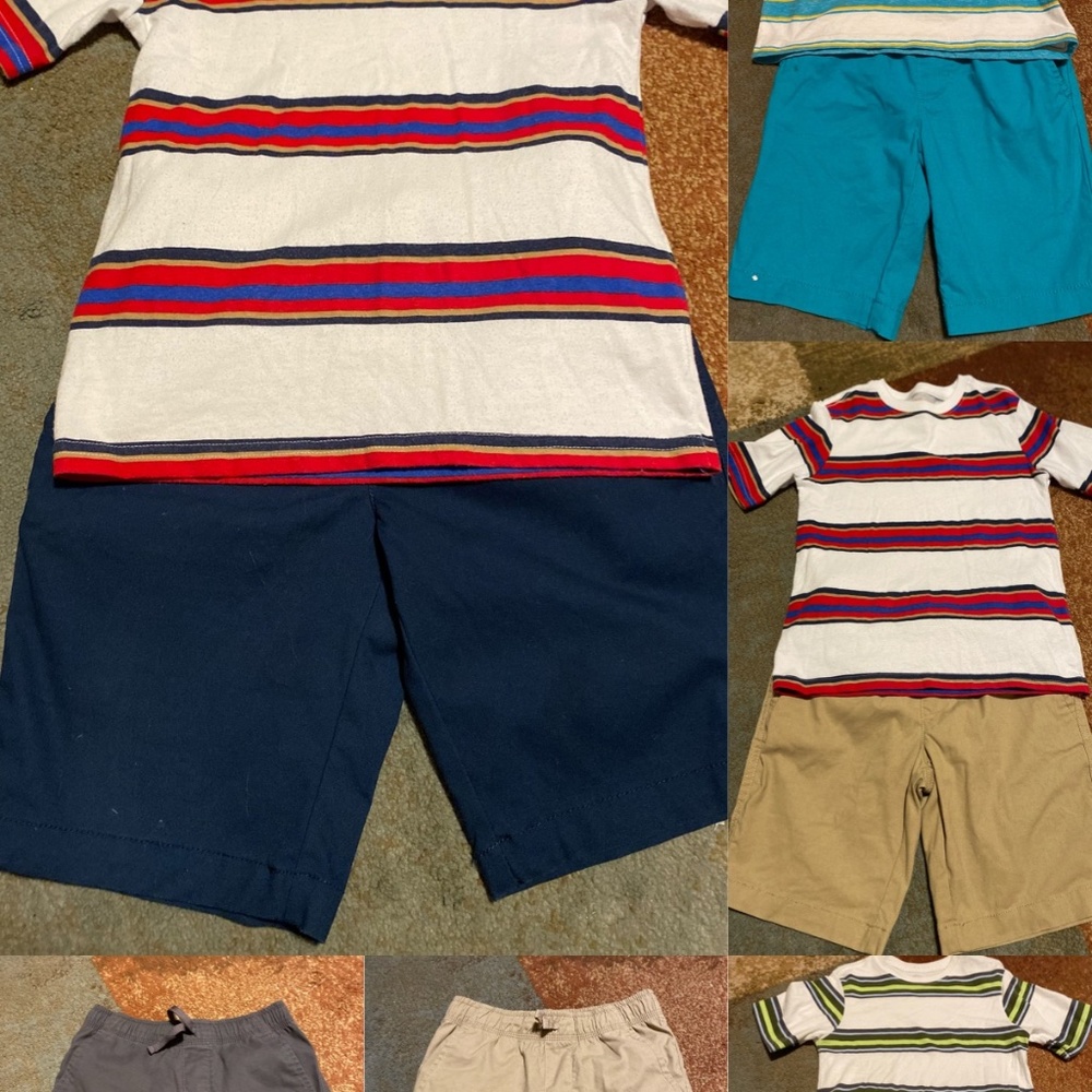 Boys wonder nation outfit sets shirt top shorts size 8